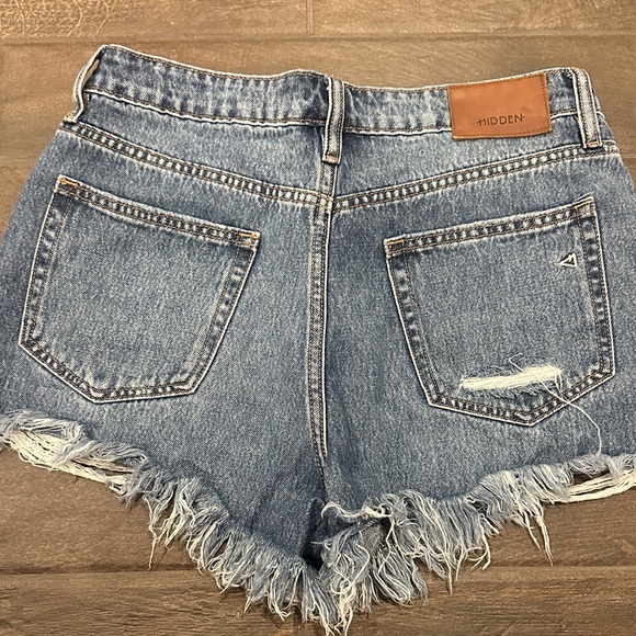Distressed Blue Jean Shorts - Picture 2 of 4